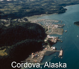 Arial view of Richard's home village in Alaska